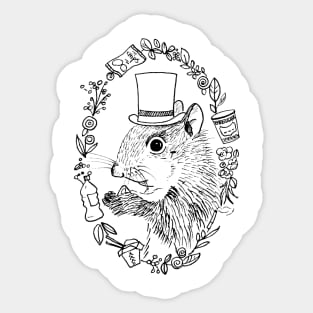 A Gentleman Squirrel Sticker